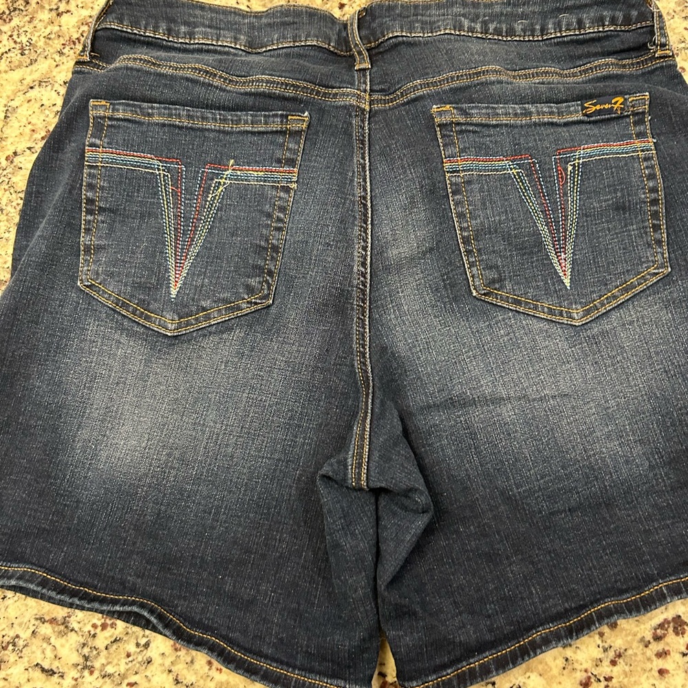 Seven7‎ Dark Blue Jean Shorts for Women NWOT - Picture 2 of 5